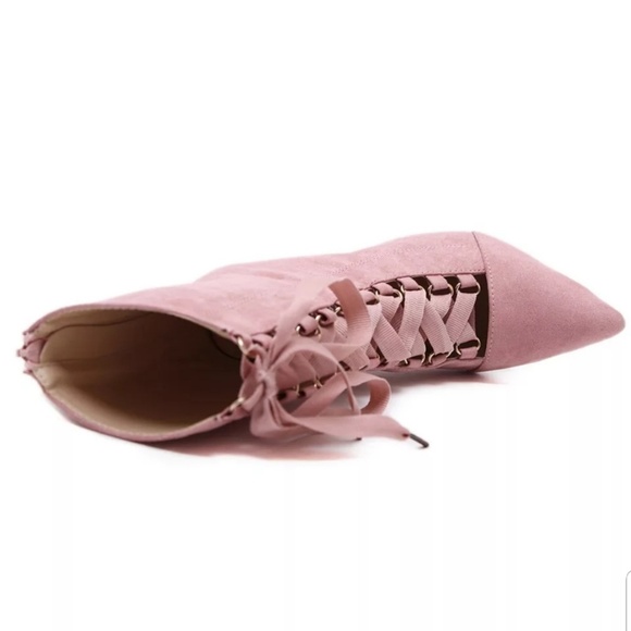 🔥Gladiator High Heel Stiletto Boot Pink - Picture 6 of 8